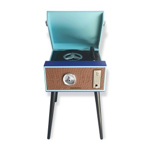 Studebaker Blue Floor Stand Turntable w/Bluetooth, CD Player & Radio 1 Studebaker Blue Floor Stand Turntable w/Bluetooth, CD Player & Radio 1