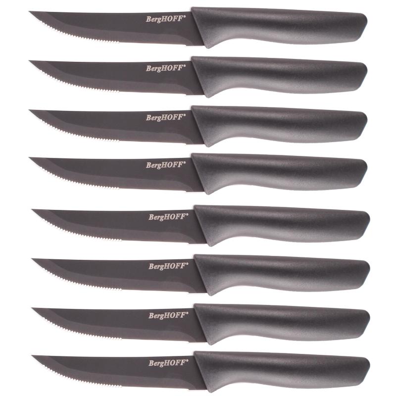 BergHoff 8Pc Serrated Steak Knife Set, Gray 2 BergHoff 8Pc Serrated Steak Knife Set, Gray 2