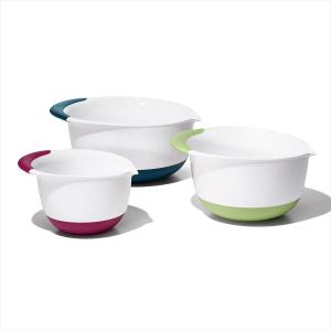 OXO Good Grips 3Pc Mixing Bowl Set W/ Handles Red/Green/Blue 2 OXO Good Grips 3Pc Mixing Bowl Set W/ Handles Red/Green/Blue 2
