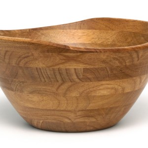 Lipper Oak Finish Large Wavy Rim Bowl 1 Lipper Oak Finish Large Wavy Rim Bowl 1