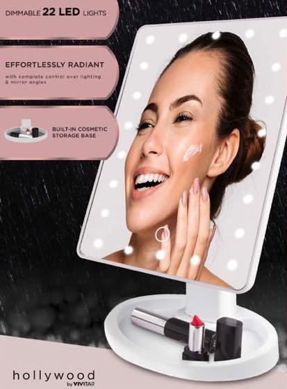 Vivitar® Hollywood by Vicitar Lighted LED White Vanity Mirror 1 Vivitar® Hollywood by Vicitar Lighted LED White Vanity Mirror 1