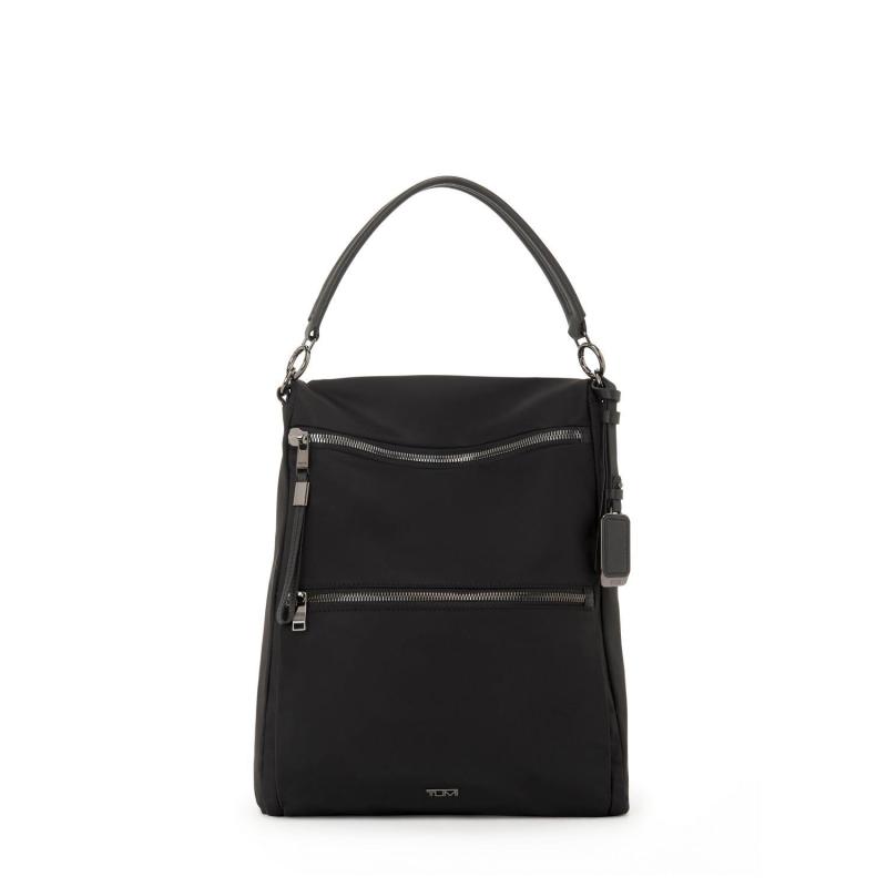 Tumi Voyageur Leigh Backpack/Tote- Black/Gunmetal 2 Tumi Voyageur Leigh Backpack/Tote- Black/Gunmetal 2