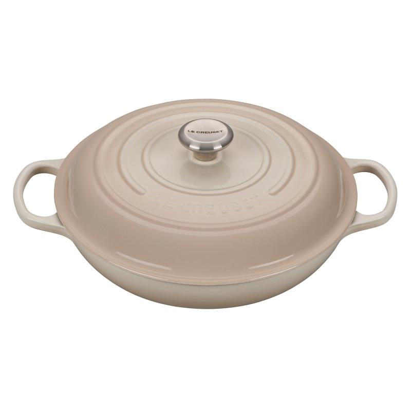 Le Creuset 3.5Qt Signature Cast Iron Braiser Meringue 2 Le Creuset 3.5Qt Signature Cast Iron Braiser Meringue 2