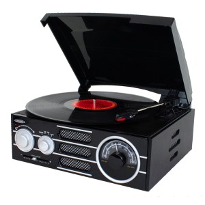 Jensen® 3-Speed Stereo Turntable w/ AM/FM Stereo Radio 1 Jensen® 3-Speed Stereo Turntable w/ AM/FM Stereo Radio 1