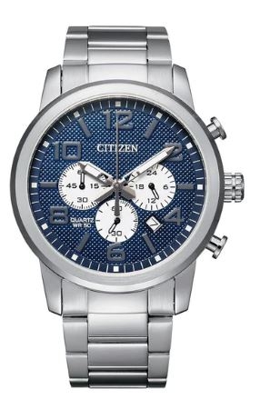 Citizen® Men%27s Quartz Silver-Tone Watch w/Blue Dial 1 Citizen® Men%27s Quartz Silver-Tone Watch w/Blue Dial 1