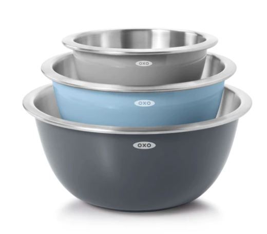 OXO Good Grips 3pc Stainless Steel Mixing Bowl Set 2 OXO Good Grips 3pc Stainless Steel Mixing Bowl Set 2