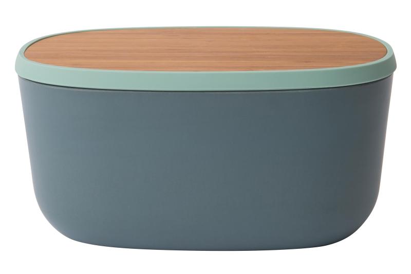 BergHoff Leo 12.5" Bamboo Bread Box With Cutting Board, Grey & Mint 2 BergHoff Leo 12.5" Bamboo Bread Box With Cutting Board, Grey & Mint 2
