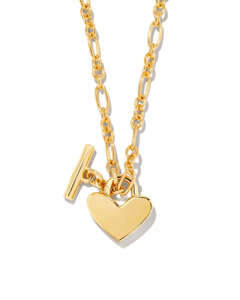 Kendra Scott Heart Padlock Pendant Necklace - Gold 2 Kendra Scott Heart Padlock Pendant Necklace - Gold 2