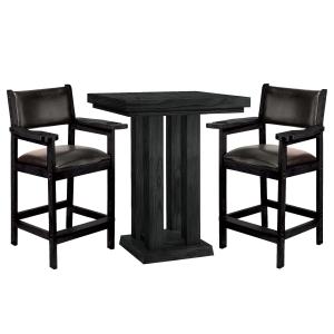 Escalade Sports American Heritage - Alta Pub Table & Spectator Chair Set - Black Ash 2 Escalade Sports American Heritage - Alta Pub Table & Spectator Chair Set - Black Ash 2