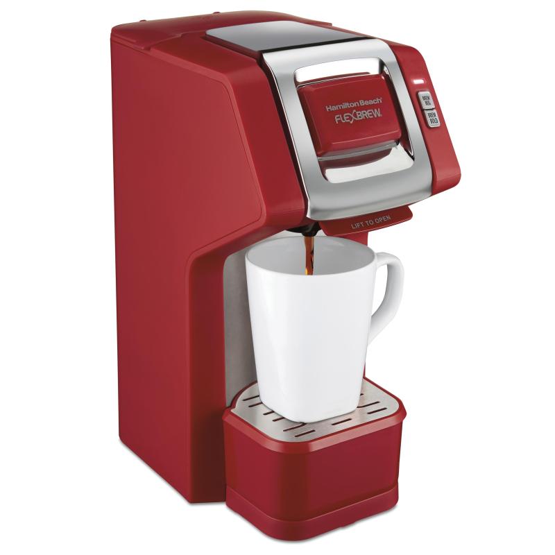 Hamilton Beach Flexbrew Single-Serve Coffee Maker For Use With Single-Serve Pods Or Ground Coffee, R 2 Hamilton Beach Flexbrew Single-Serve Coffee Maker For Use With Single-Serve Pods Or Ground Coffee, R 2