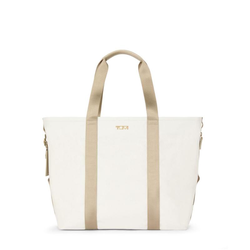 Tumi Alpha Bravo Essential Medium East West Tote Bag - Off White/Tan 2 Tumi Alpha Bravo Essential Medium East West Tote Bag - Off White/Tan 2