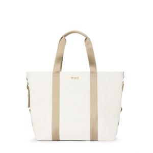 Tumi Alpha Bravo Essential Medium East West Tote Bag - Off White/Tan 2 Tumi Alpha Bravo Essential Medium East West Tote Bag - Off White/Tan 2