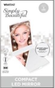 VivitarĀ® Compact LED White Ultra-Slim Mirror 1 VivitarĀ® Compact LED White Ultra-Slim Mirror 1