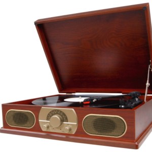 Studebaker Wooden Turntable w/Cassette Player & AM/FM Radio 1 Studebaker Wooden Turntable w/Cassette Player & AM/FM Radio 1