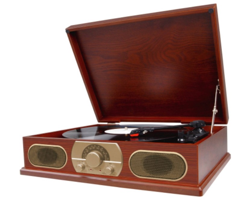 Studebaker Wooden Turntable w/Cassette Player & AM/FM Radio 1 Studebaker Wooden Turntable w/Cassette Player & AM/FM Radio 1