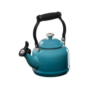 Le Creuset Demi Kettle W/ Metal Finishes Caribbean 2 Le Creuset Demi Kettle W/ Metal Finishes Caribbean 2