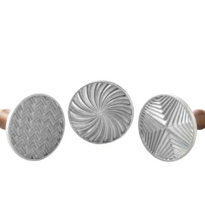 Nordic Ware Geo Cast Cookie Stamps - Set Of 3 2 Nordic Ware Geo Cast Cookie Stamps - Set Of 3 2