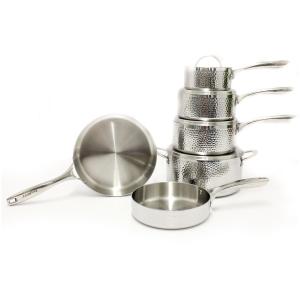 BergHoff Tri-Ply 18/10 Ss 10Pc Cookware Set, Hammered 2 BergHoff Tri-Ply 18/10 Ss 10Pc Cookware Set, Hammered 2