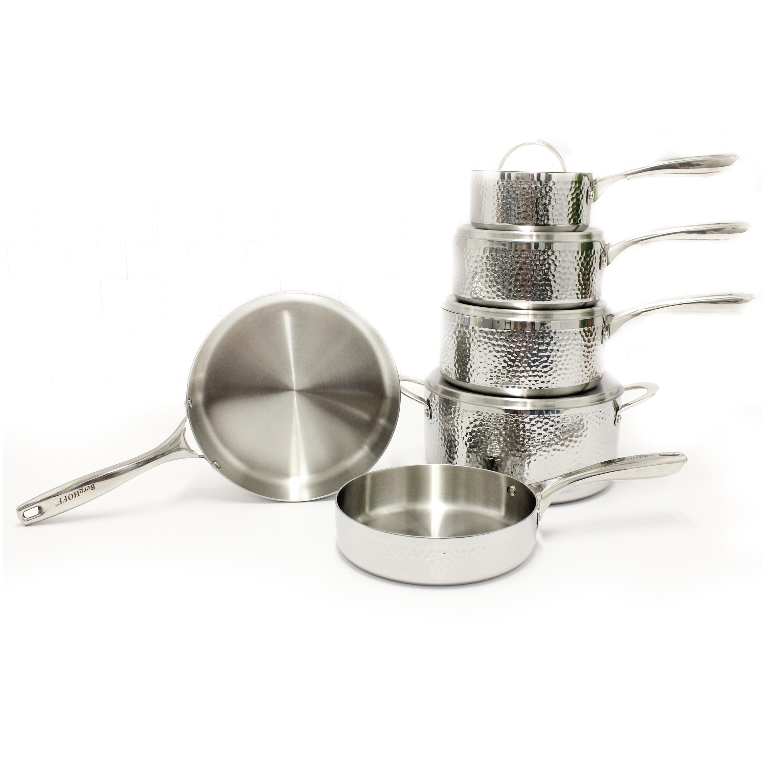 BergHoff Tri-Ply 18/10 Ss 10Pc Cookware Set, Hammered 2 BergHoff Tri-Ply 18/10 Ss 10Pc Cookware Set, Hammered 2