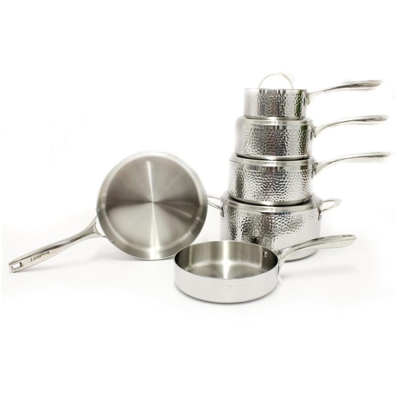 BergHoff Tri-Ply 18/10 Ss 10Pc Cookware Set, Hammered 2 BergHoff Tri-Ply 18/10 Ss 10Pc Cookware Set, Hammered 2