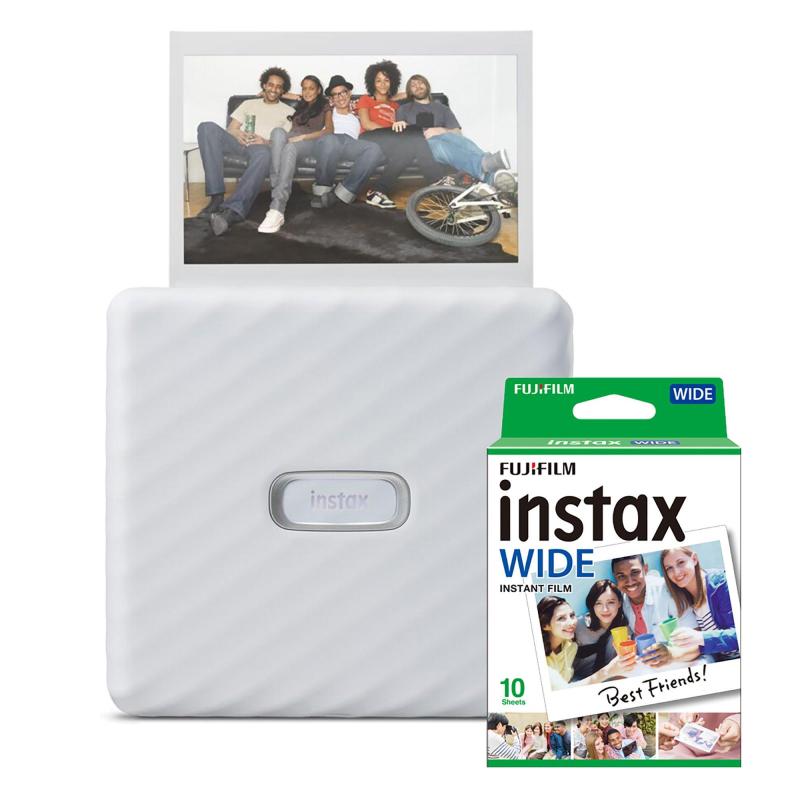 FujiFilm Instax Link Wide Smartphone Printer Bundle Ash White 2 FujiFilm Instax Link Wide Smartphone Printer Bundle Ash White 2