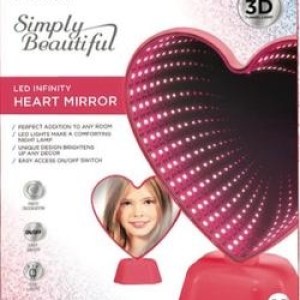 Vivitar® LED Infinity Pink Heart Shaped Vanity Mirror 1 Vivitar® LED Infinity Pink Heart Shaped Vanity Mirror 1