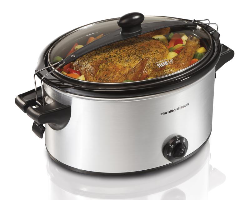 Hamilton Beach Stay Or Go® 6 Quart Slow Cooker, Serves 7+, Silver, 33262 2 Hamilton Beach Stay Or Go® 6 Quart Slow Cooker, Serves 7+, Silver, 33262 2