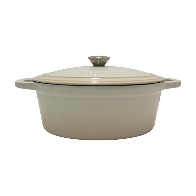 BergHoff® Neo 5Qt Cast Iron Oval Cov Dutch Oven Meringue 2 BergHoff® Neo 5Qt Cast Iron Oval Cov Dutch Oven Meringue 2