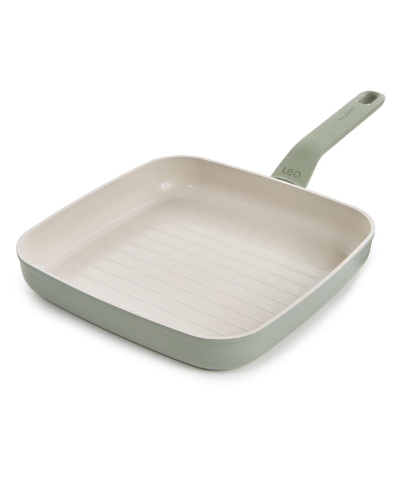 BergHoff Leo Balance Ns Ceramic Grill Pan 10", Recycled Aluminum, Sage 2 BergHoff Leo Balance Ns Ceramic Grill Pan 10", Recycled Aluminum, Sage 2