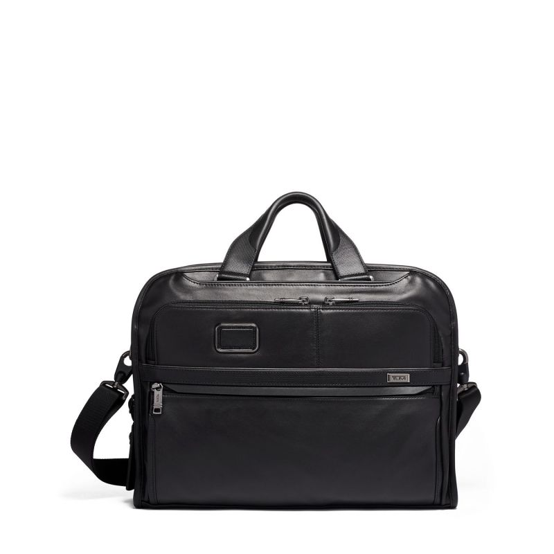 TUMI™ Alpha 3 Organizer Portfolio Leather Briefcase 2 TUMI™ Alpha 3 Organizer Portfolio Leather Briefcase 2