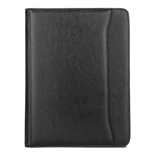 0.5" Buggatti® Black Vegan Leather Ring Binder 1 0.5" Buggatti® Black Vegan Leather Ring Binder 1
