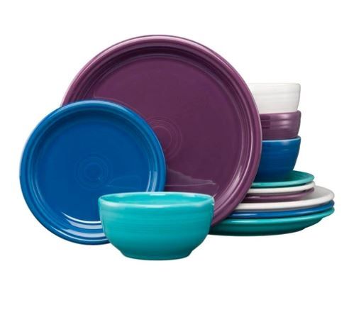 Fiesta Service Bistro Coastal Plates & Bowls (12 Pieces) 2 Fiesta Service Bistro Coastal Plates & Bowls (12 Pieces) 2