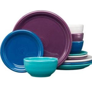 Fiesta Service Bistro Coastal Plates & Bowls (12 Pieces) 2 Fiesta Service Bistro Coastal Plates & Bowls (12 Pieces) 2