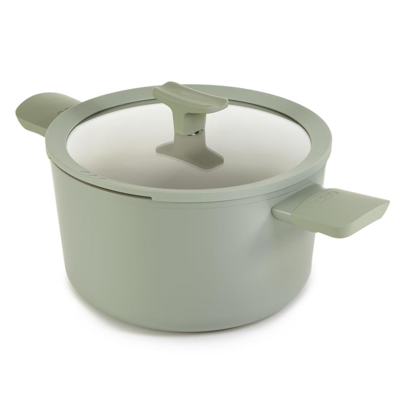 BergHoff Leo Balance 10" Alum Ns 5.8Qt Covered Stock Pot, Sage 2 BergHoff Leo Balance 10" Alum Ns 5.8Qt Covered Stock Pot, Sage 2