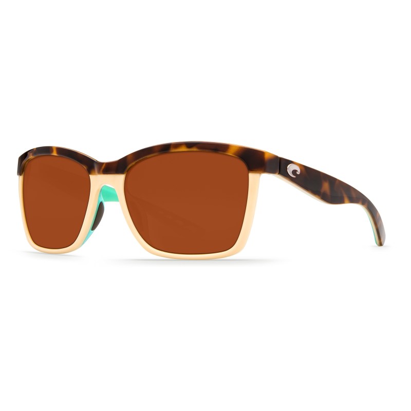 Costa Del Mar Anaa Sunglasses - (Frame) Retro Tortoise, Cream, Mint; (Lens) Copper, 580P 2 Costa Del Mar Anaa Sunglasses - (Frame) Retro Tortoise, Cream, Mint; (Lens) Copper, 580P 2