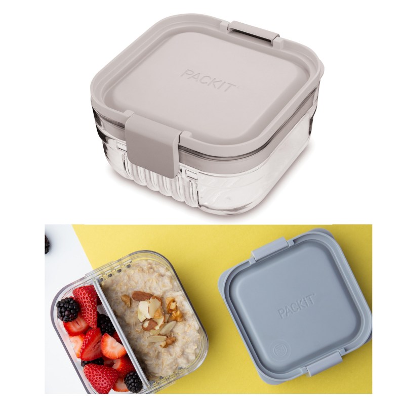 PackIt Mod Snack Bento Container - Steel Gray 2 PackIt Mod Snack Bento Container - Steel Gray 2