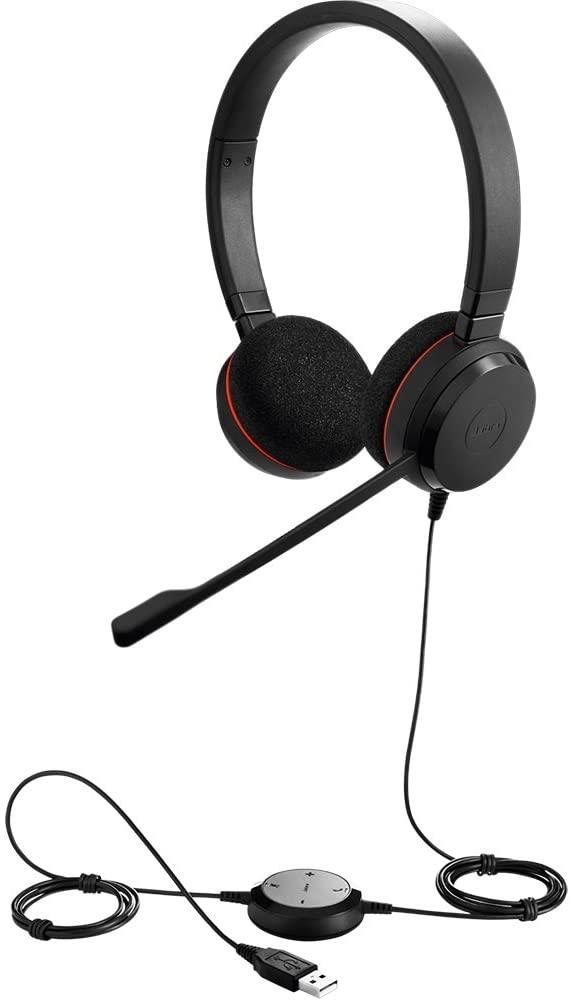 Jabra Evolve Uc Evolve 20 Wired Stereo Headphones, Black 2 Jabra Evolve Uc Evolve 20 Wired Stereo Headphones, Black 2
