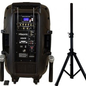 Hisonic® Wireless Rechargeable PA System w/2 VHF Wireless Mics 1 Hisonic® Wireless Rechargeable PA System w/2 VHF Wireless Mics 1