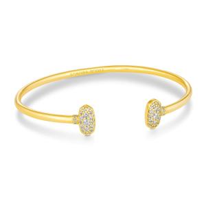 Kendra Scott Grayson Crystal Cuff Bracelet Gold W/Cz 2 Kendra Scott Grayson Crystal Cuff Bracelet Gold W/Cz 2