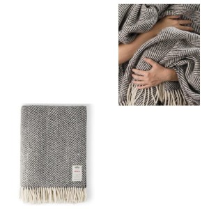 Avoca Gray Herringbone Heavy Donegal Throw 2 Avoca Gray Herringbone Heavy Donegal Throw 2