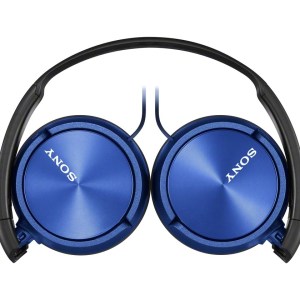 Sony Blue ZX Series Folding Headphones w/Mic 1 Sony Blue ZX Series Folding Headphones w/Mic 1