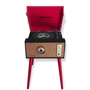 Studebaker Red Floor Stand Turntable w/Bluetooth, CD Player & Radio 1 Studebaker Red Floor Stand Turntable w/Bluetooth, CD Player & Radio 1