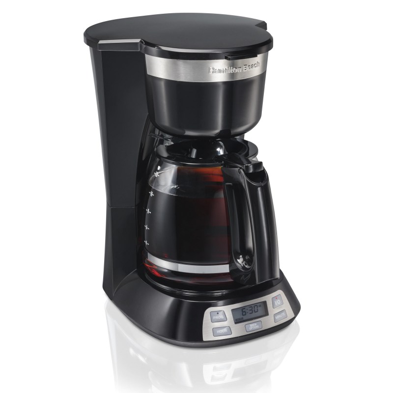 Hamilton Beach Programmable 12 Cup Coffee Maker, Stainless Steel Accents, 49632 2 Hamilton Beach Programmable 12 Cup Coffee Maker, Stainless Steel Accents, 49632 2