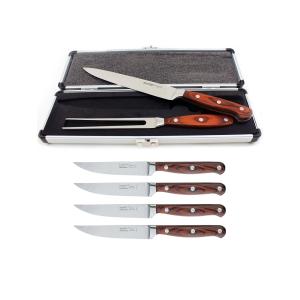 BergHoff Pakka Wood 7Pc Steak & Carving Set 2 BergHoff Pakka Wood 7Pc Steak & Carving Set 2