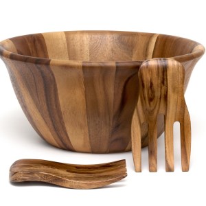 Lipper Acacia 3 Piece Salad Set 1 Lipper Acacia 3 Piece Salad Set 1
