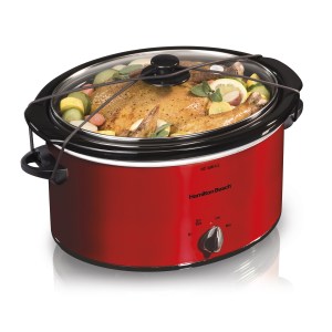 Hamilton Beach® 5 Quart Portable Oval Slow Cooker (Red) 1 Hamilton Beach® 5 Quart Portable Oval Slow Cooker (Red) 1