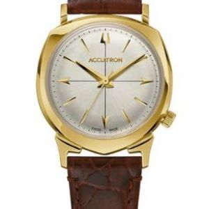 Citizen® Accutron Legacy Collection Automatic Watch, Gold-Tone Case w/Black Croco-Embossed Strap 2 Citizen® Accutron Legacy Collection Automatic Watch, Gold-Tone Case w/Black Croco-Embossed Strap 2