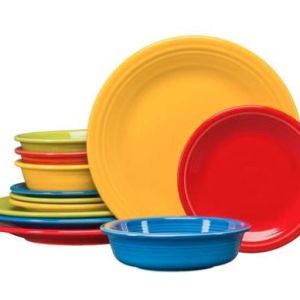 Fiesta Service Classic Bright Plates & Bowls (12 Pieces) 2 Fiesta Service Classic Bright Plates & Bowls (12 Pieces) 2