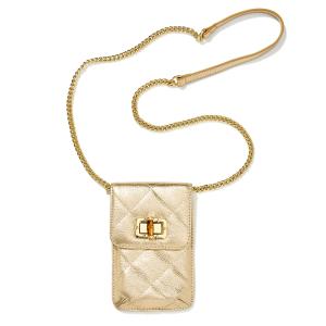 Lilly Pulitzer Quilted Lindley Leather Phone Crossbody - Gold 2 Lilly Pulitzer Quilted Lindley Leather Phone Crossbody - Gold 2