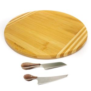 BergHoff Bamboo 3Pc Round Board Set/Aaron Probyn Cheese Knives 2 BergHoff Bamboo 3Pc Round Board Set/Aaron Probyn Cheese Knives 2